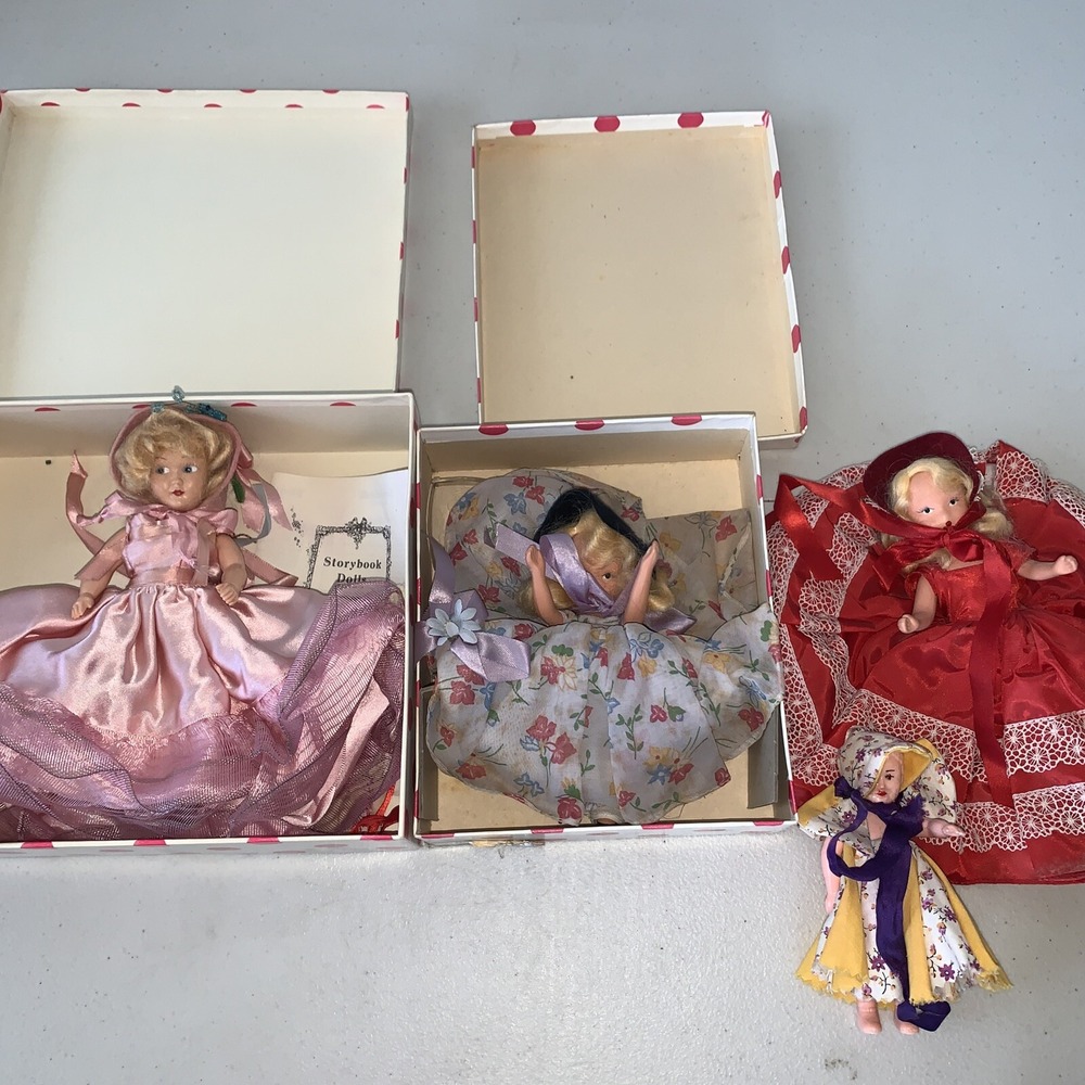Nancy Ann Storybook Dolls!  Lot of 3 Ready To Display!‎ Extra  Doll!